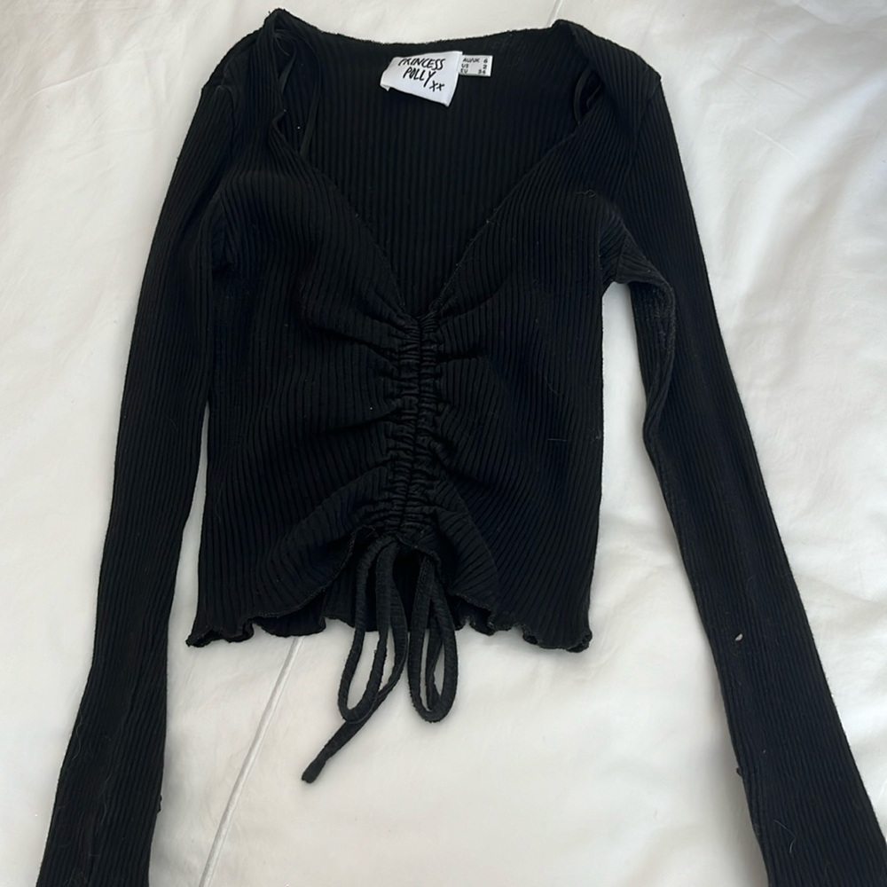 Princess Polly black cinch long sleeve size 2
